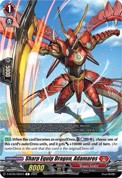 Sharp Equip Dragon, Adamaros (D-BT06/060EN) [Blazing Dragon Reborn] | Total Play
