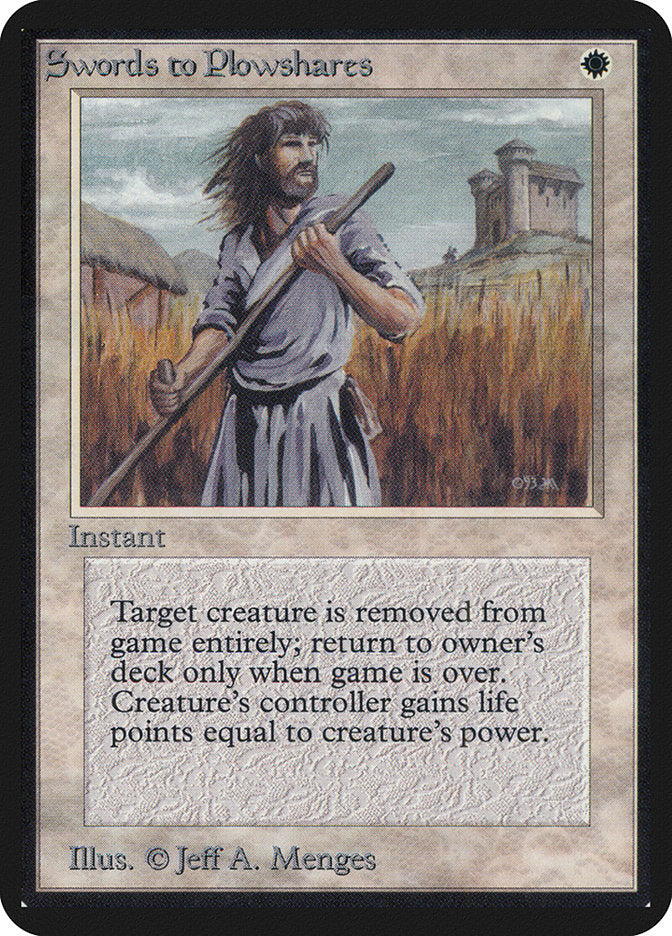 Swords to Plowshares [Alpha Edition] | Total Play