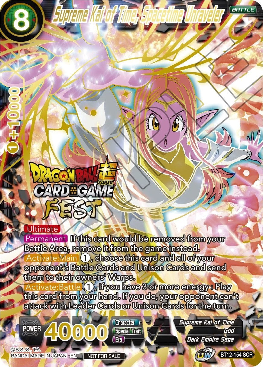 Supreme Kai of Time, Spacetime Unraveler (Card Game Fest 2022 - Winner-Stamped) (BT12-154) [Tournament Promotion Cards] | Total Play