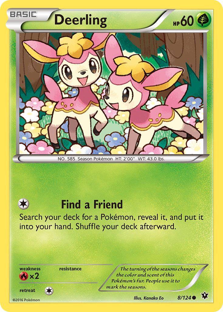 Deerling (8/124) [XY: Fates Collide] | Total Play