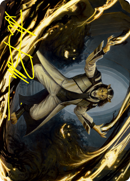 Leonin Lightscribe Art Card (Gold-Stamped Signature) [Strixhaven: School of Mages Art Series] | Total Play