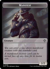 Boar // Manifest Double-Sided Token [Outlaws of Thunder Junction Commander Tokens] | Total Play