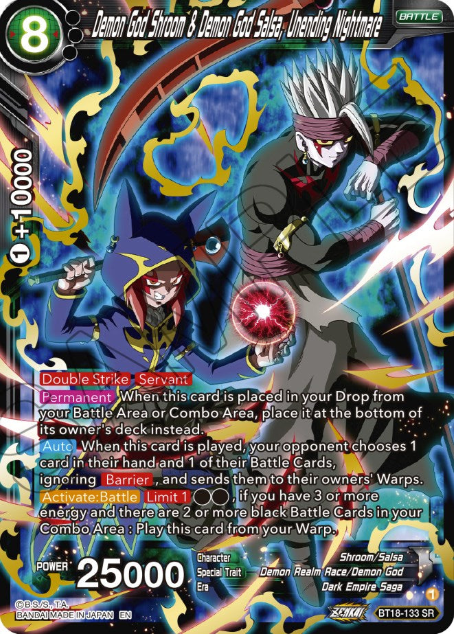 Demon God Shroom & Demon God Salsa, Unending Nightmare (BT18-133) [Dawn of the Z-Legends] | Total Play