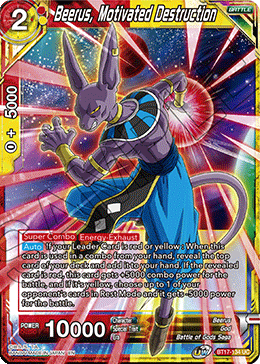 Beerus, Motivated Destruction (BT17-134) [Ultimate Squad] | Total Play