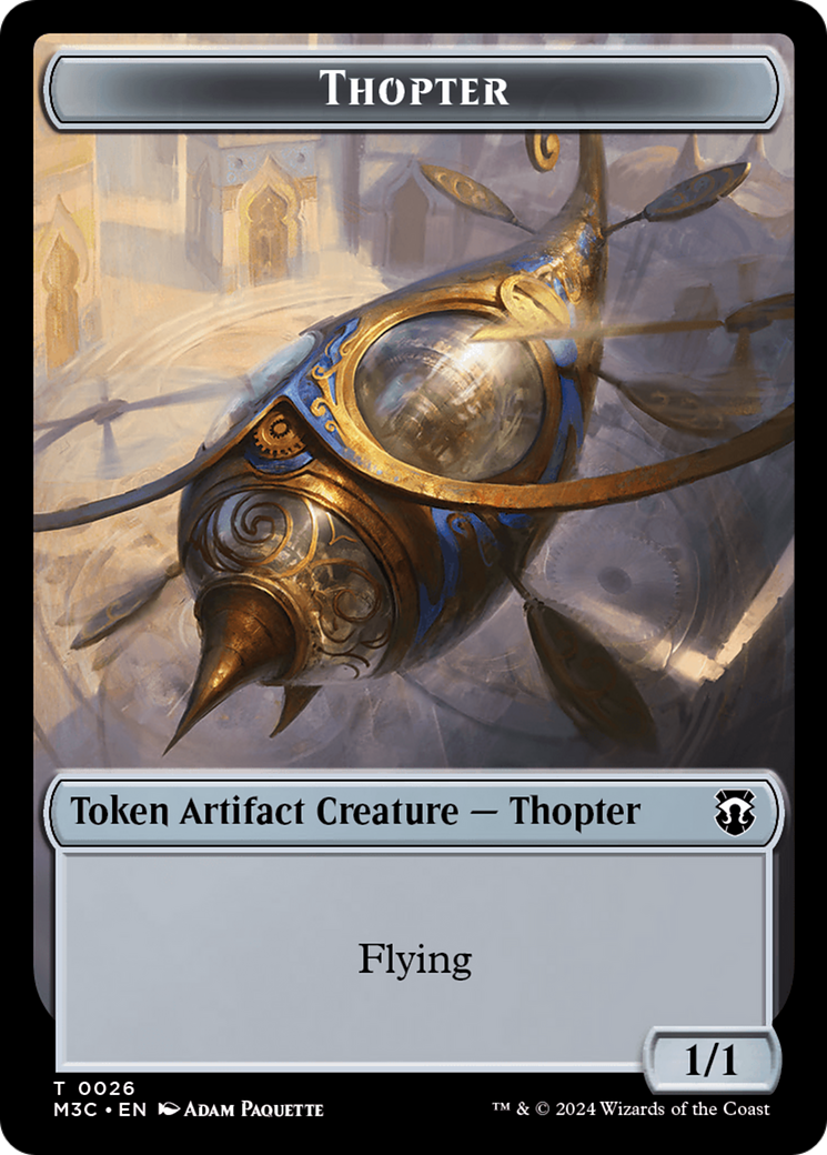 Aetherborn (Ripple Foil) // Thopter Double-Sided Token [Modern Horizons 3 Commander Tokens] | Total Play