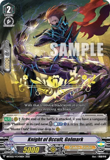 Knight of Occult, Golmark (Hot Stamped) (BSF2022/VGV01SEN 2022) [Bushiroad Event Cards] | Total Play