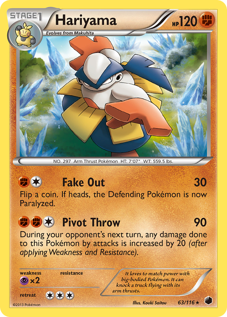 Hariyama (63/116) [Black & White: Plasma Freeze] | Total Play
