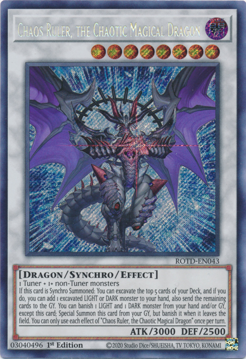 Chaos Ruler, the Chaotic Magical Dragon [ROTD-EN043] Secret Rare | Total Play