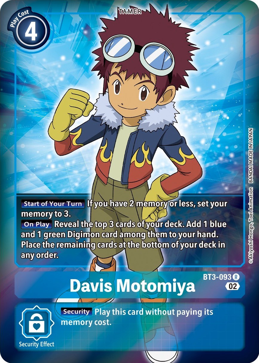 Davis Motomiya [BT3-093] (Alternate Art) [Starter Deck: Jesmon] | Total Play