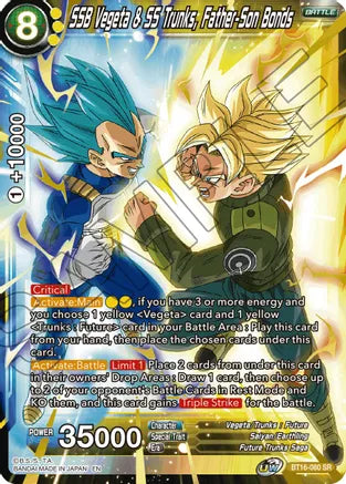 SSB Vegeta & SS Trunks, Father-Son Bonds (BT16-080) [Realm of the Gods] | Total Play