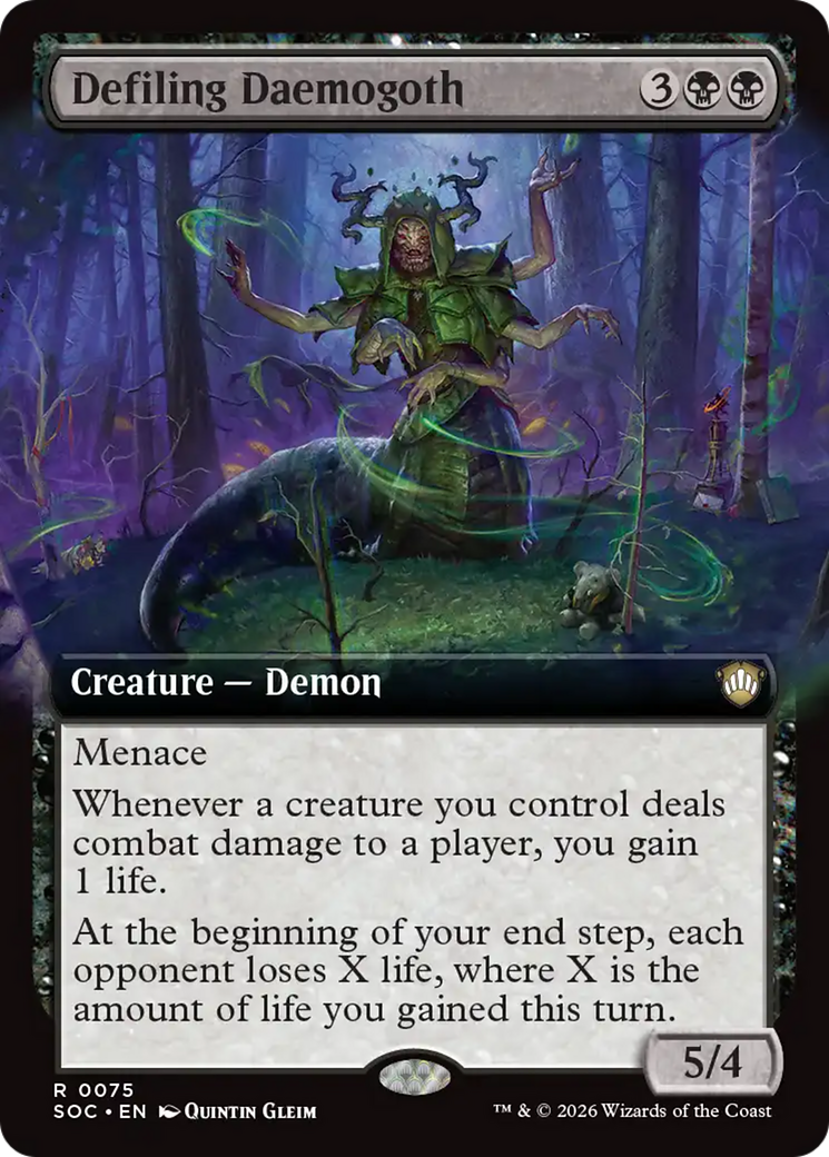 Defiling Daemogoth (Extended Art) [Secrets of Strixhaven Commander] | Total Play