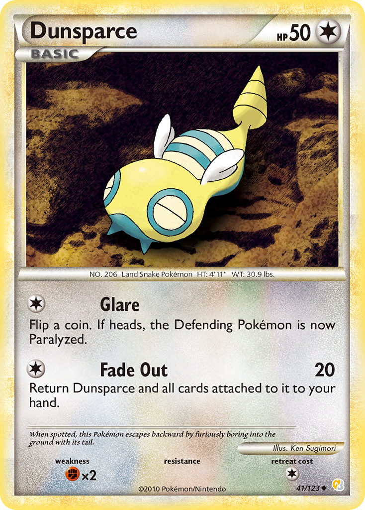 Dunsparce (41/123) [HeartGold & SoulSilver: Base Set] | Total Play
