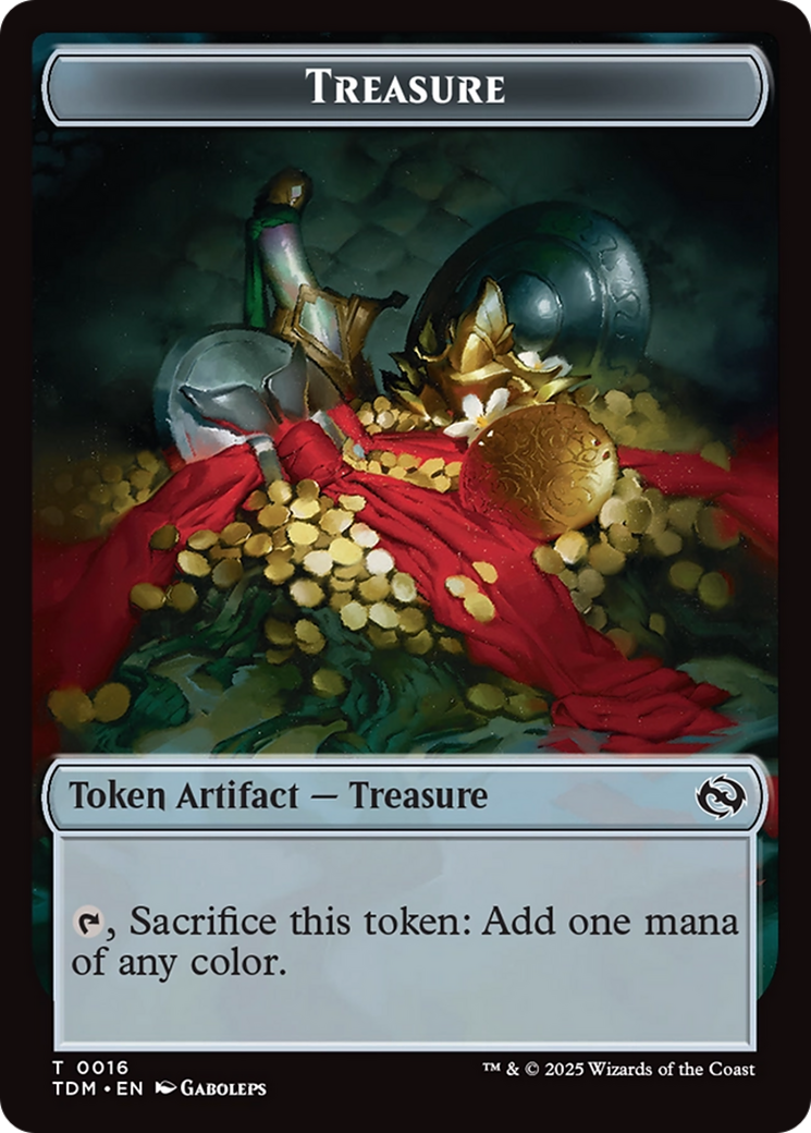 Elephant // Treasure Double-Sided Token [Tarkir: Dragonstorm Tokens] | Total Play