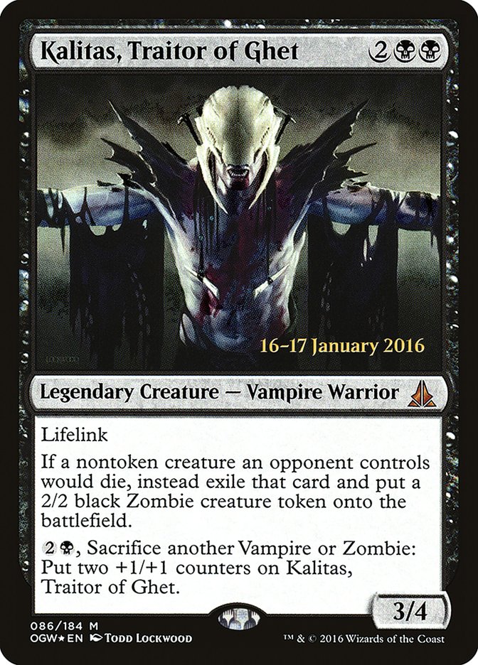 Kalitas, Traitor of Ghet [Oath of the Gatewatch Prerelease Promos] | Total Play