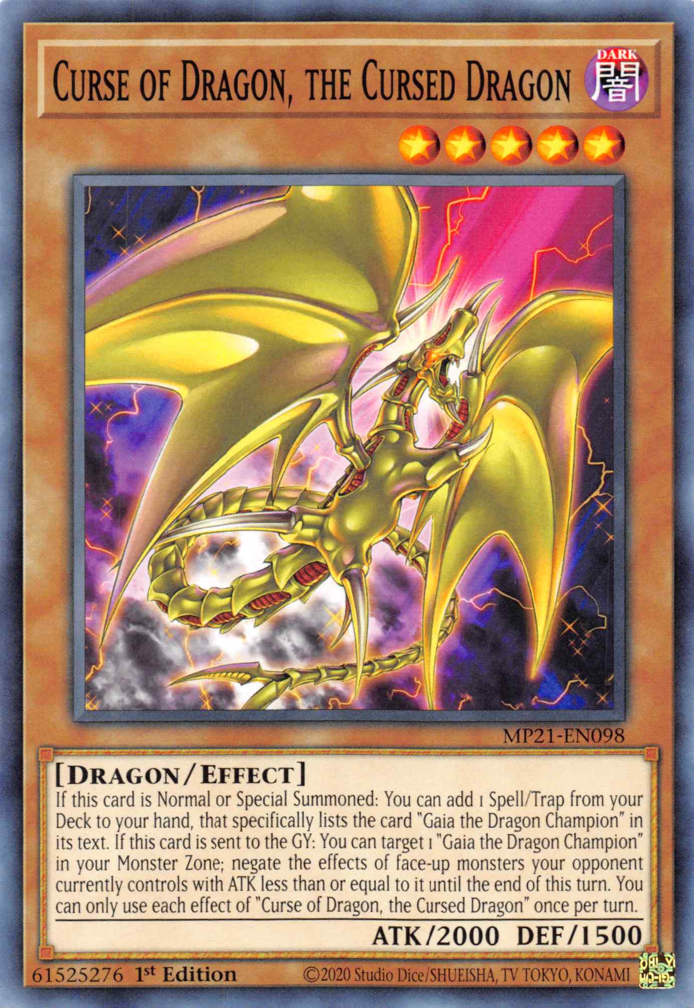 Curse of Dragon, the Cursed Dragon [MP21-EN098] Common | Total Play