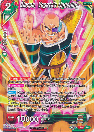 Nappa, Vegeta's Underling (Shop Tournament: Assault of Saiyans) (P-131) [Promotion Cards] | Total Play