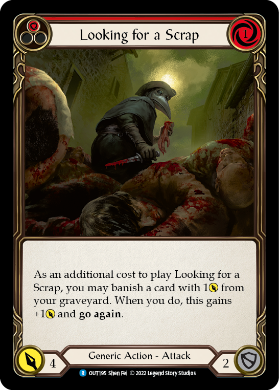 Looking for a Scrap (Red) [OUT195] (Outsiders)  Rainbow Foil | Total Play