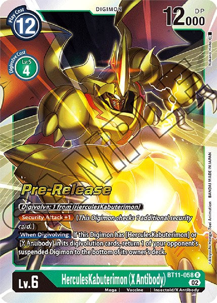 HerculesKabuterimon (X Antibody) [BT11-058] [Dimensional Phase Pre-Release Promos] | Total Play