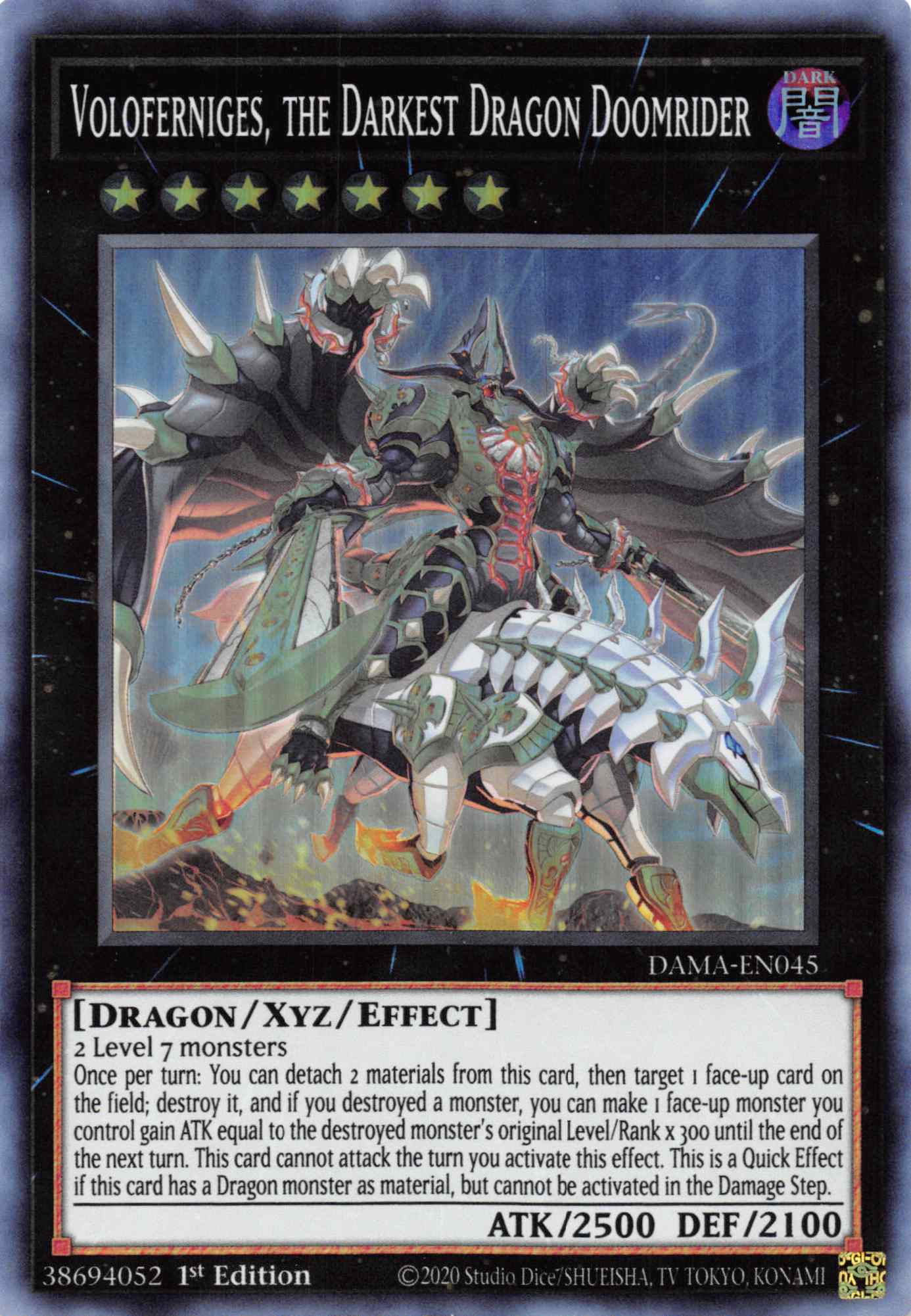 Voloferniges, the Darkest Dragon Doomrider [DAMA-EN045] Super Rare | Total Play