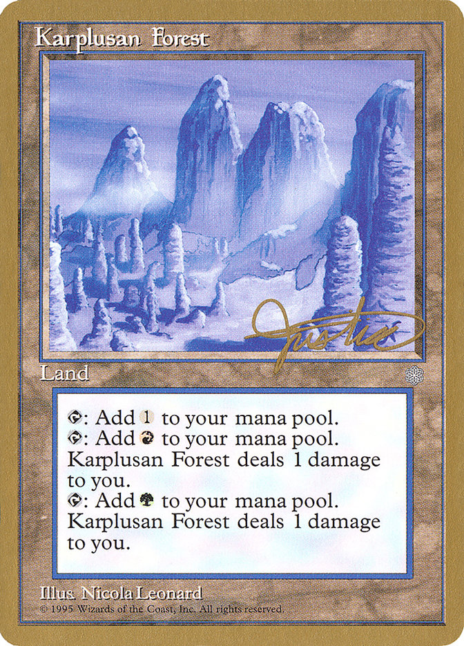 Karplusan Forest (Mark Justice) [Pro Tour Collector Set] | Total Play