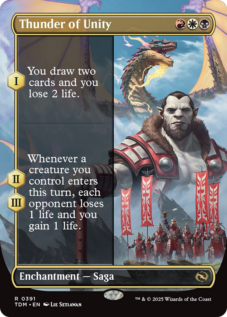 Thunder of Unity (Borderless) [Tarkir: Dragonstorm] | Total Play