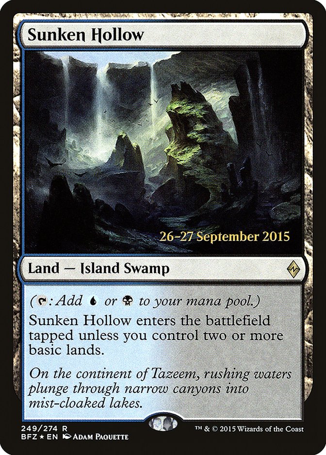 Sunken Hollow [Battle for Zendikar Prerelease Promos] | Total Play