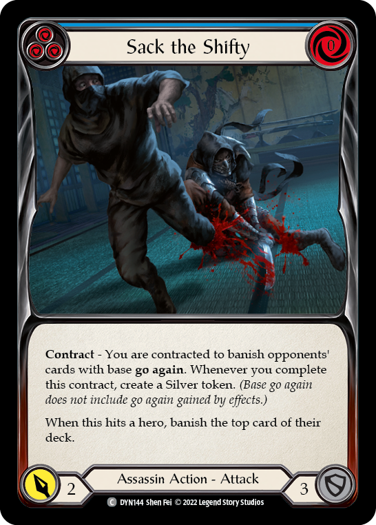 Sack the Shifty (Blue) [DYN144] (Dynasty)  Rainbow Foil | Total Play