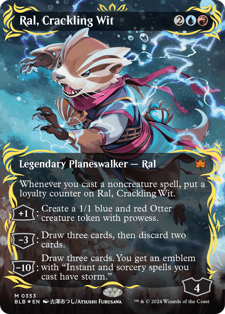 Ral, Crackling Wit (Borderless) (Raised Foil) [Bloomburrow] | Total Play
