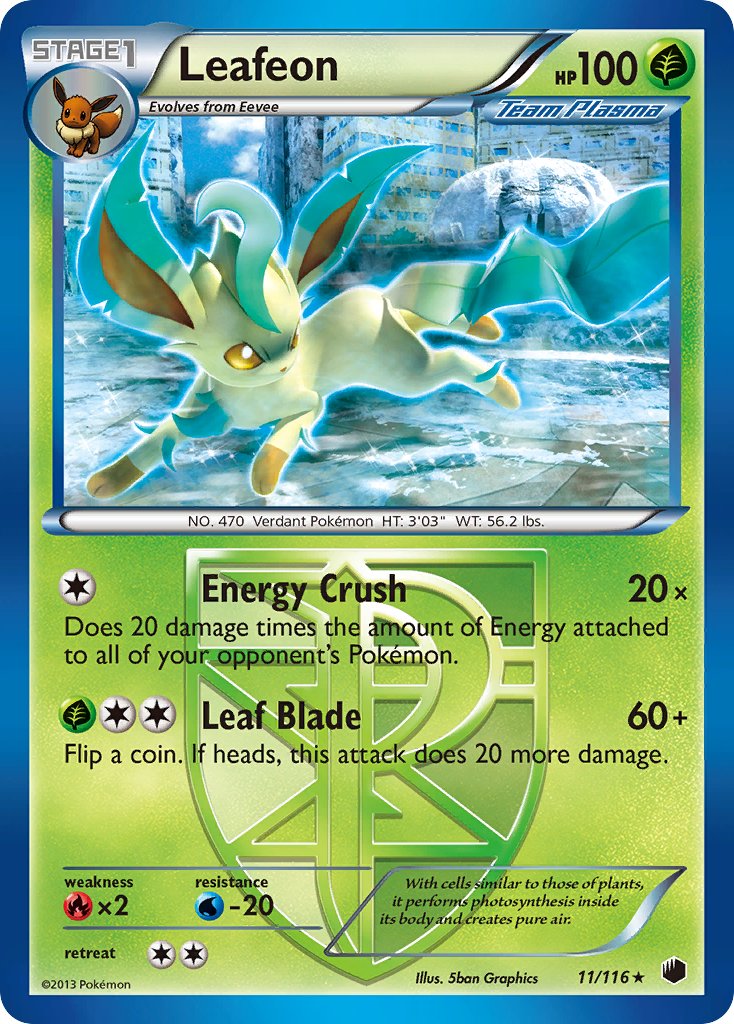 Leafeon (11/116) (Theme Deck Exclusive) [Black & White: Plasma Freeze] | Total Play