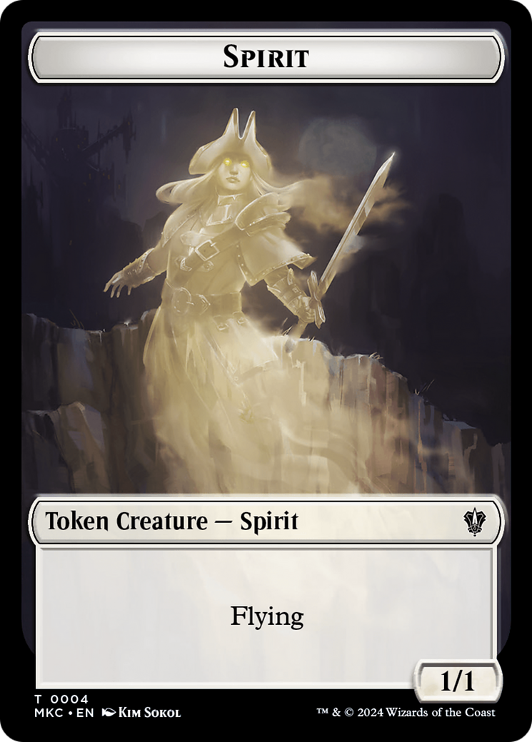 Spirit // Phyrexian Germ Double-Sided Token [Murders at Karlov Manor Commander Tokens] | Total Play