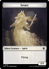 Spirit // Phyrexian Germ Double-Sided Token [Murders at Karlov Manor Commander Tokens] | Total Play