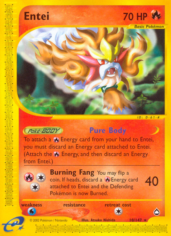 Entei (10/147) [Aquapolis] | Total Play