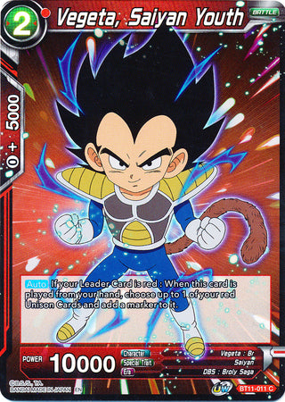 Vegeta, Saiyan Youth (BT11-011) [Vermilion Bloodline 2nd Edition] | Total Play