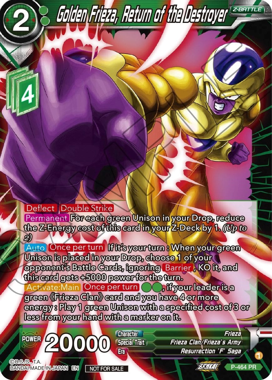 Golden Frieza, Return of the Destroyer (Z03 Dash Pack) (P-464) [Promotion Cards] | Total Play