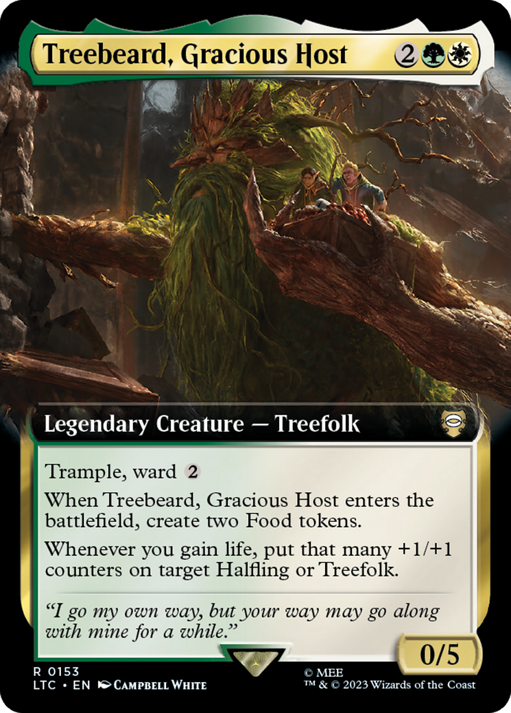 Treebeard, Gracious Host (Extended Art) [The Lord of the Rings: Tales of Middle-Earth Commander] | Total Play