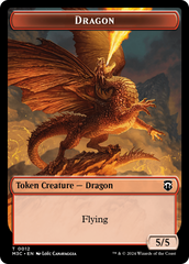 Dragon // Copy Double-Sided Token [Modern Horizons 3 Commander Tokens] | Total Play