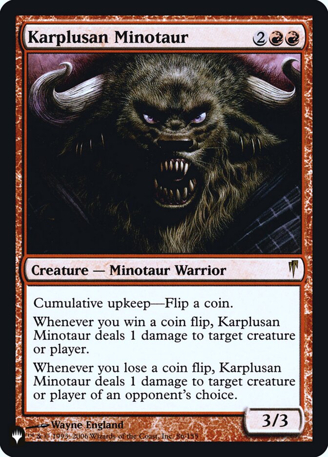 Karplusan Minotaur [Secret Lair: Heads I Win, Tails You Lose] | Total Play