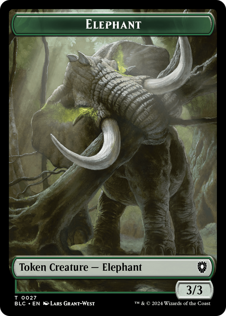 Elephant // Squid Double-Sided Token [Bloomburrow Commander Tokens] | Total Play