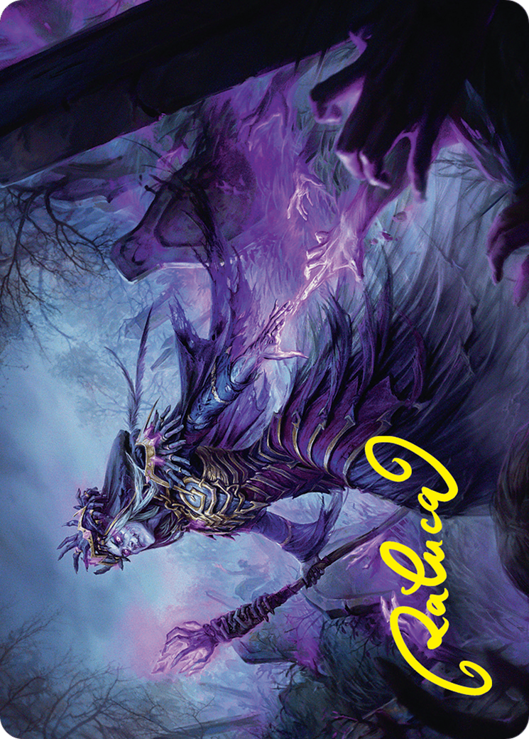 Zul Ashur, Lich Lord Art Card (10/54) (Gold-Stamped Signature) [Foundations Art Series] | Total Play