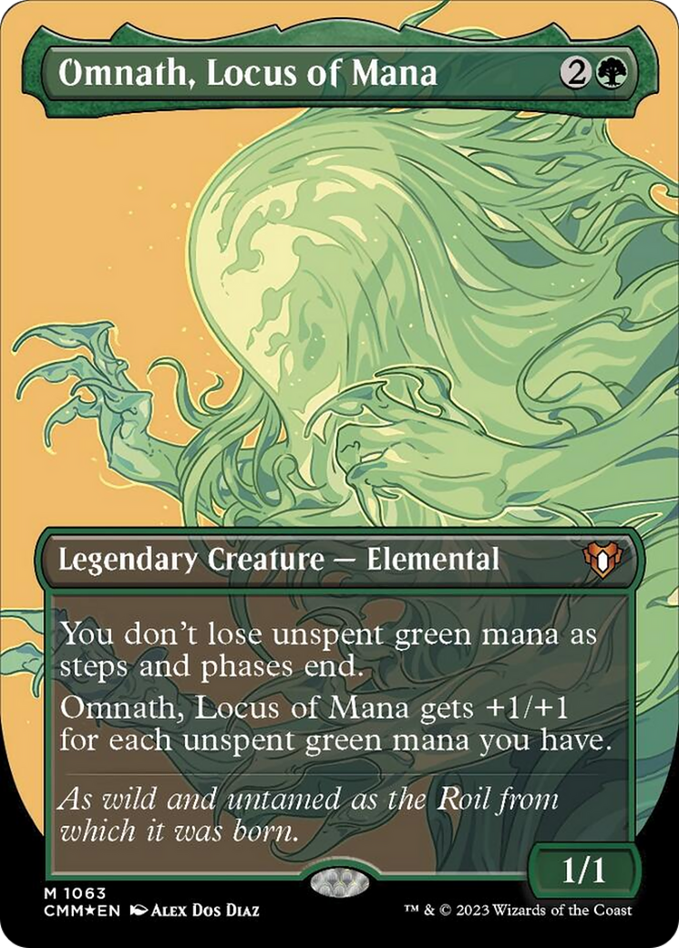 Omnath, Locus of Mana (Borderless Textured Foil Frame Break) [Commander Masters] | Total Play