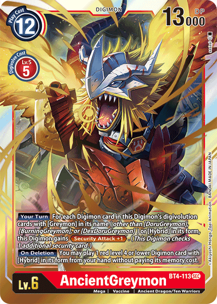 AncientGreymon [BT4-113] [Great Legend] | Total Play