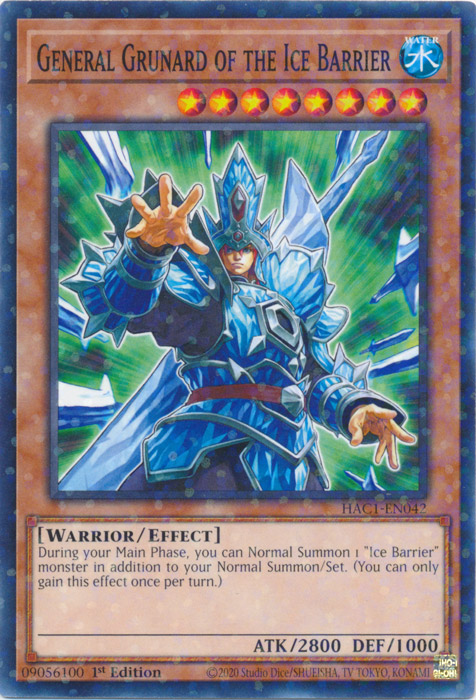 General Grunard of the Ice Barrier (Duel Terminal) [HAC1-EN042] Common | Total Play