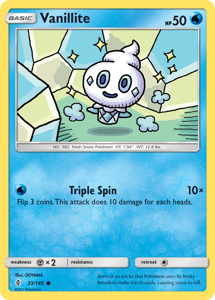 Vanillite (33/145) [Sun & Moon: Guardians Rising] | Total Play