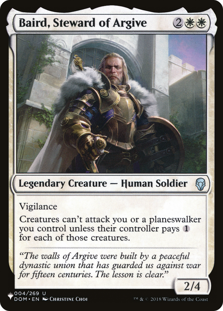 Baird, Steward of Argive [The List] | Total Play