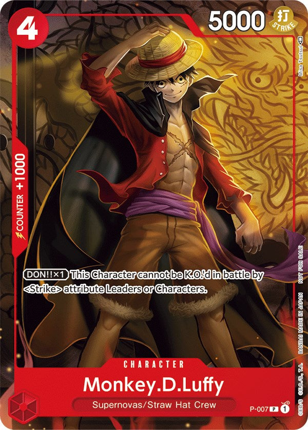 Monkey.D.Luffy (P-007) (Tournament Pack Vol. 1) [One Piece Promotion Cards] | Total Play