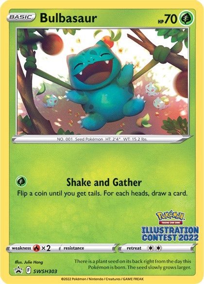 Bulbasaur (SWSH303) (Illustration Contest 2022) [Sword & Shield: Black Star Promos] | Total Play