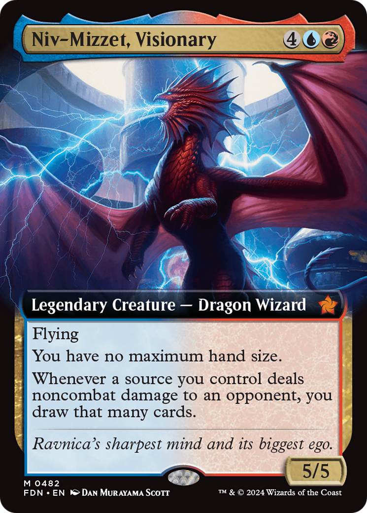 Niv-Mizzet, Visionary (Extended Art) [Foundations] | Total Play