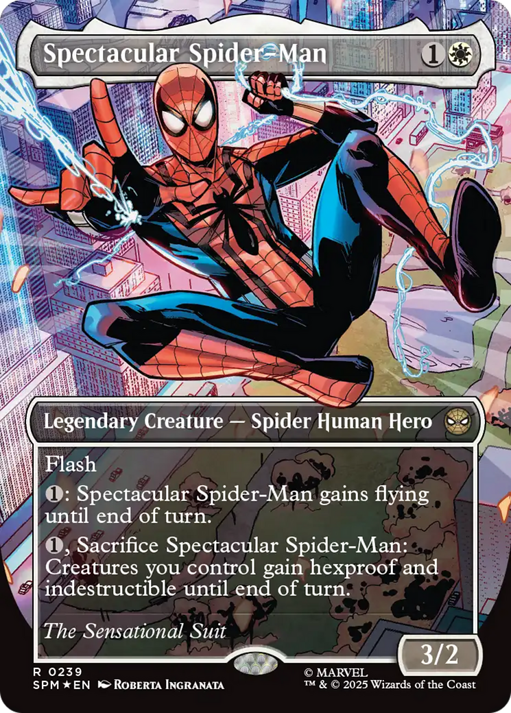 Spectacular Spider-Man (0239) (Borderless) (Textured Foil) [Marvel's Spider-Man] | Total Play