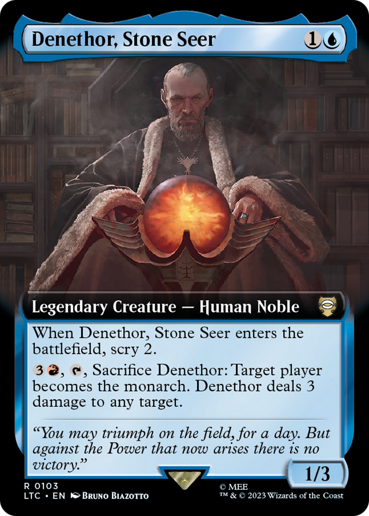 Denethor, Stone Seer (Extended Art) [The Lord of the Rings: Tales of Middle-Earth Commander] | Total Play