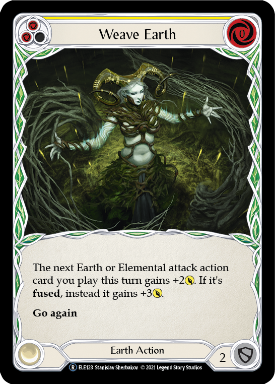 Weave Earth (Yellow) [U-ELE123] (Tales of Aria Unlimited)  Unlimited Rainbow Foil | Total Play